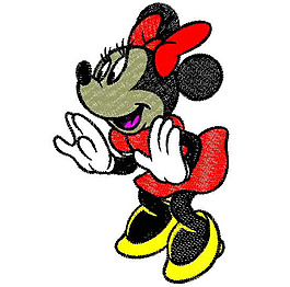 绣花 米老鼠 米妮 蝴蝶结 免费素材