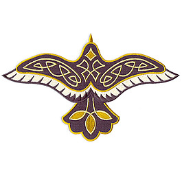 绣花 动物 鸟类 花纹 线条 免费素材