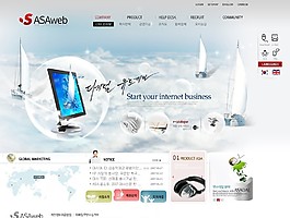 乘风破浪商务企业网站模板