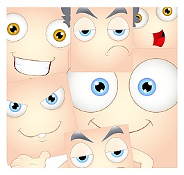 笑脸表情背景矢量