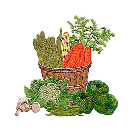 绣花 胡萝卜 青椒 蘑菇 玉米 免费素材