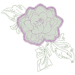 绣花 花朵 树叶 免费素材