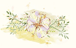 五颜六色的花的矢量插图