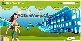 欧美女性休闲时尚网页模板