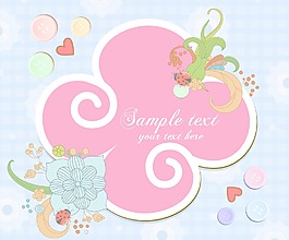 彩色帧矢量插图