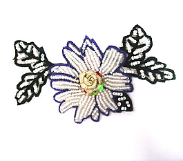 钉珠 花朵 树叶 潮流装饰 免费素材