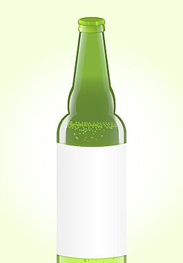 空白标签的啤酒瓶