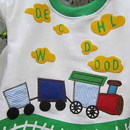 贴布 火车 云朵 文字 英文 免费素材