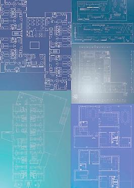 室内平面设计图矢量素材