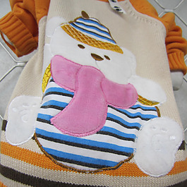 贴布 小熊 围巾 条纹 免费素材