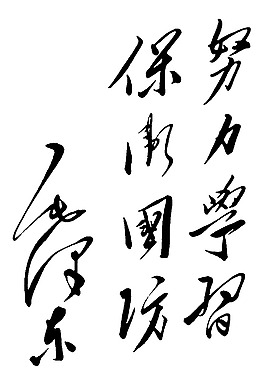 毛泽东题字图片