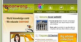 高等教育机构网页模板