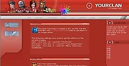 红色游戏帮会网页模板