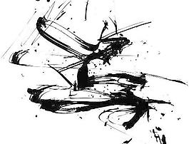 墨点水墨线条素材