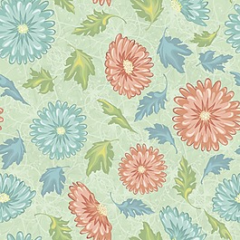 与老式的花朵图案矢量元素