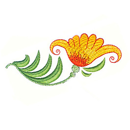 绣花 花朵 树叶 免费素材