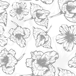 与老式的花朵图案矢量元素