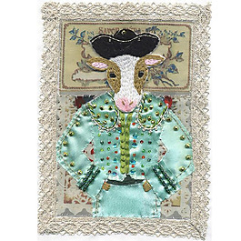 绣花 钉珠 十二星座 金牛 花纹 免费素材