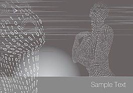 摘要数字世界矢量