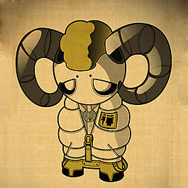 位图 十二生肖 卡通 羊 色彩 免费素材