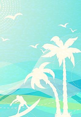 夏季背景矢量插画