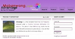 紫色主题BLOG网页模板