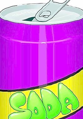 饮料饮品卡通漫画