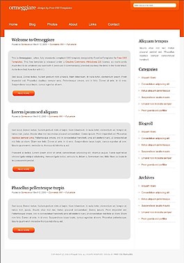 橘红信息BLOG网页模板