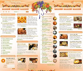 感恩节主题信息网页模板