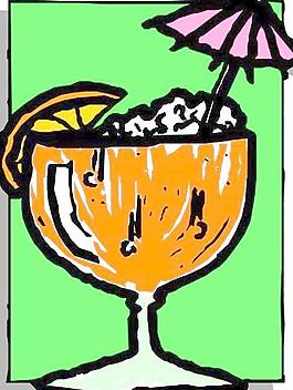 饮料饮品卡通漫画