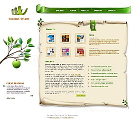 绿色创意设计网页模板