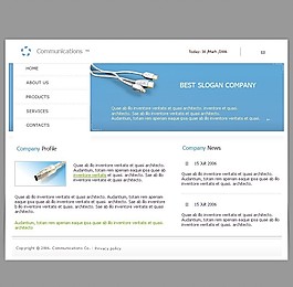 音频传输技术公司网页模板