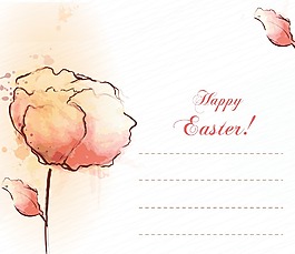 画花卉背景矢量插画