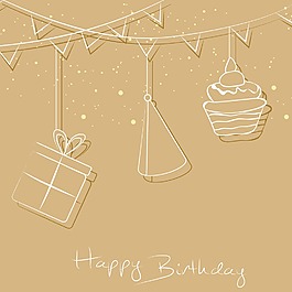 为庆祝生日贺卡或背景