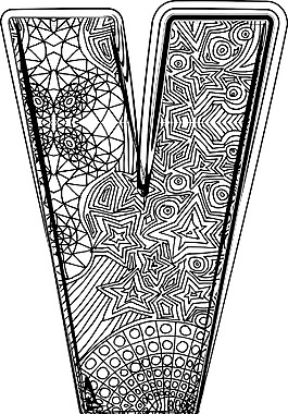 衬线字体的矢量插图