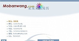 简洁个人简历模板