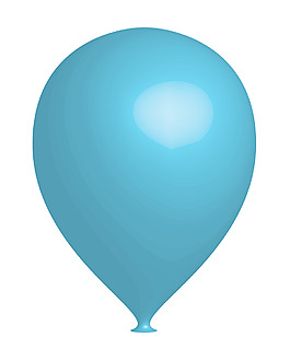 蓝3D气球