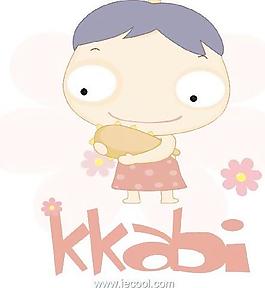 卡通小孩子