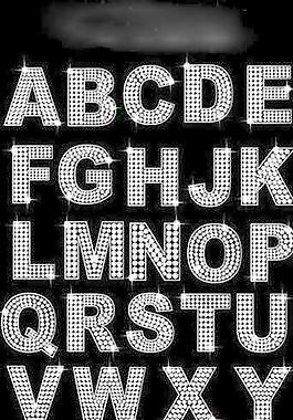钻石英文及数字矢量素材