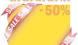 大减价丝带卡片矢量素材