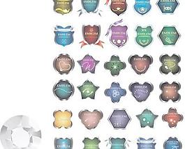 金属徽章矢量素材