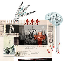 位图 插画 拼贴 人物 剪影 免费素材