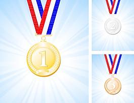 金牌奖牌矢量图下载