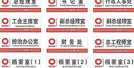 办公楼层办公室科室牌图片