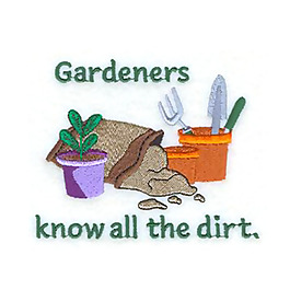 绣花 花盆 工具 泥土 文字 免费素材