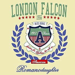 印花矢量图 徽章标记 麦穗 文字 英文 免费素材