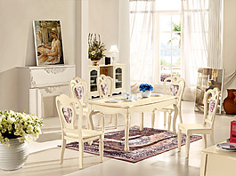 法式餐台餐椅图