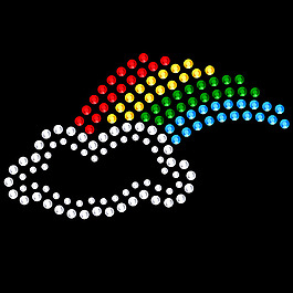 烫钻 云朵 彩虹 免费素材