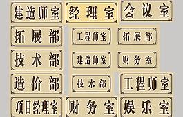 门牌 钛金门牌 办公室门牌图片