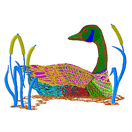 绣花 鸭子 免费素材